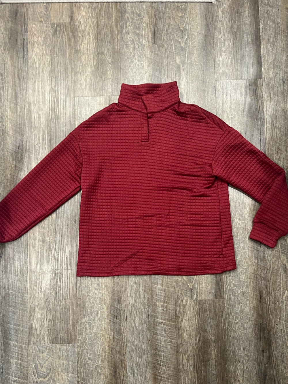 Women’s  Burgundy Quilted long sleeve